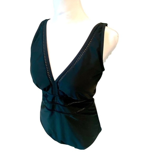 NWOT - Summer Mae One Piece Swimsuit Tummy Control Mesh Trim Plus Size 14 - Picture 6 of 10